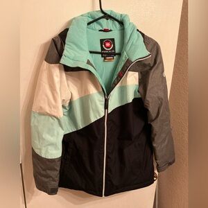 686 Ski Snowboard Youth Mint and Gray Jacket XL